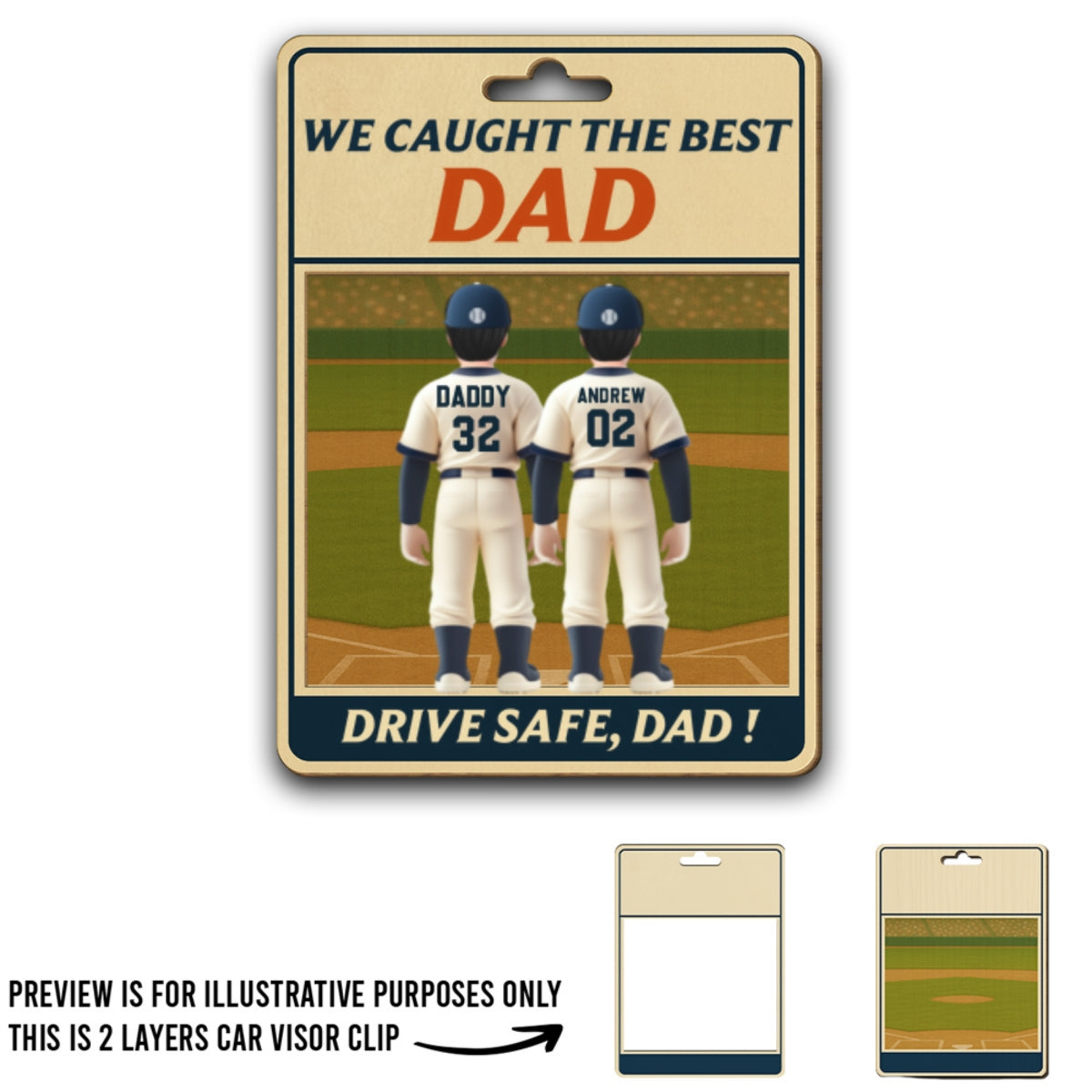 The Best Daddy - Personalized Car Visor Clip