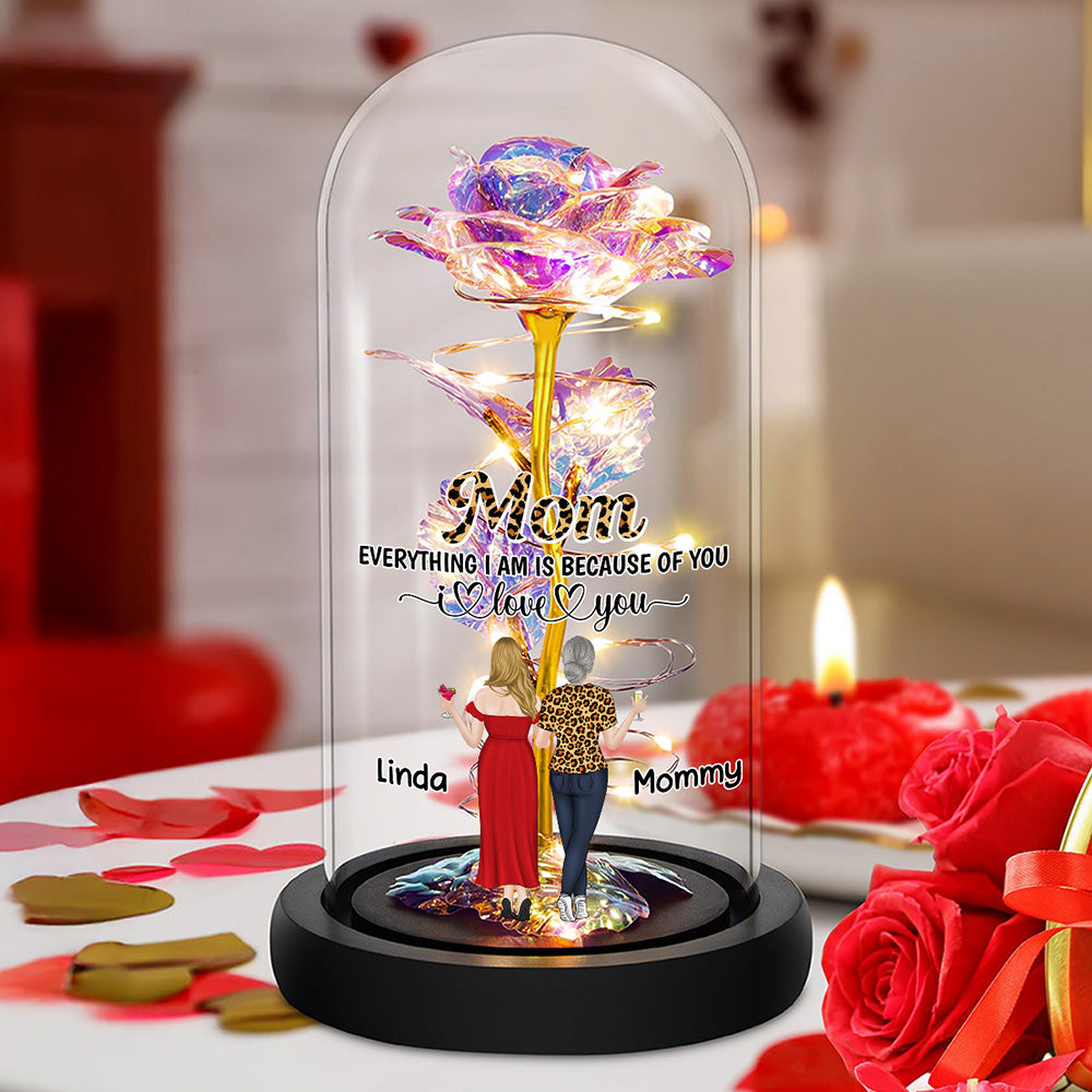 We Love You - Personalized Sparkly Rose