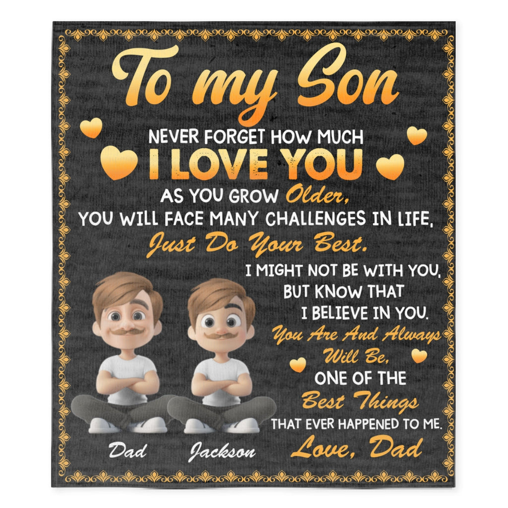 Do Your Best Son - Personalized Fleece Blanket