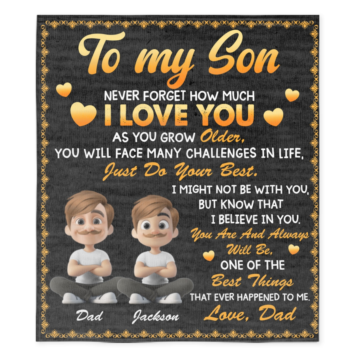Do Your Best Son - Personalized Fleece Blanket