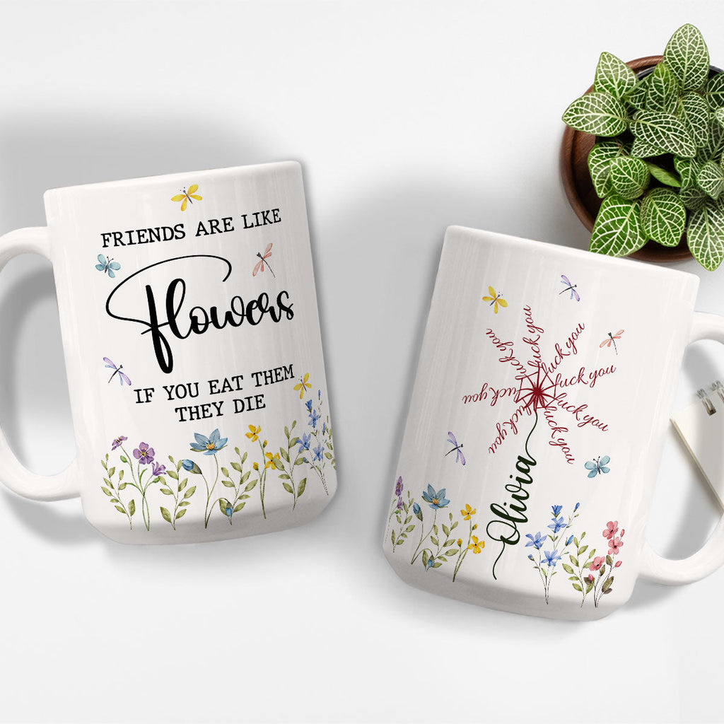 Custom Best Friend, Christmas & Birthday Friendship Keepsake Gift • Friends Wilt If You Munch - Personalized Coffee Mug