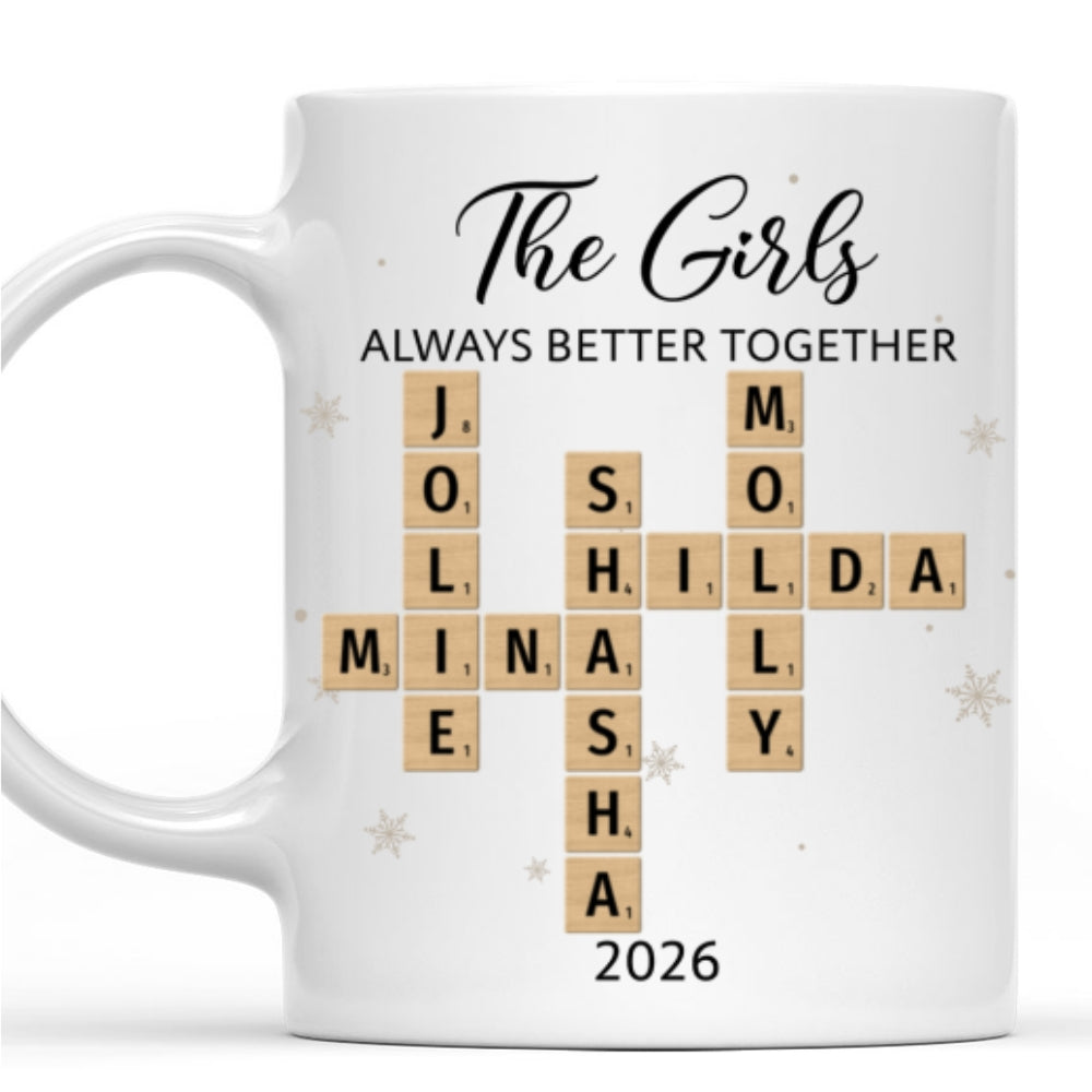 Custom Christmas & Birthday Gift for Brother & Sister • Our Names Intertwined - Personalized Coffee Mug
