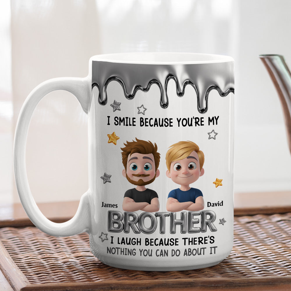 Custom Christmas & Birthday Gift For Brother • I Laugh At You Brother - Personalized Coffee Mug