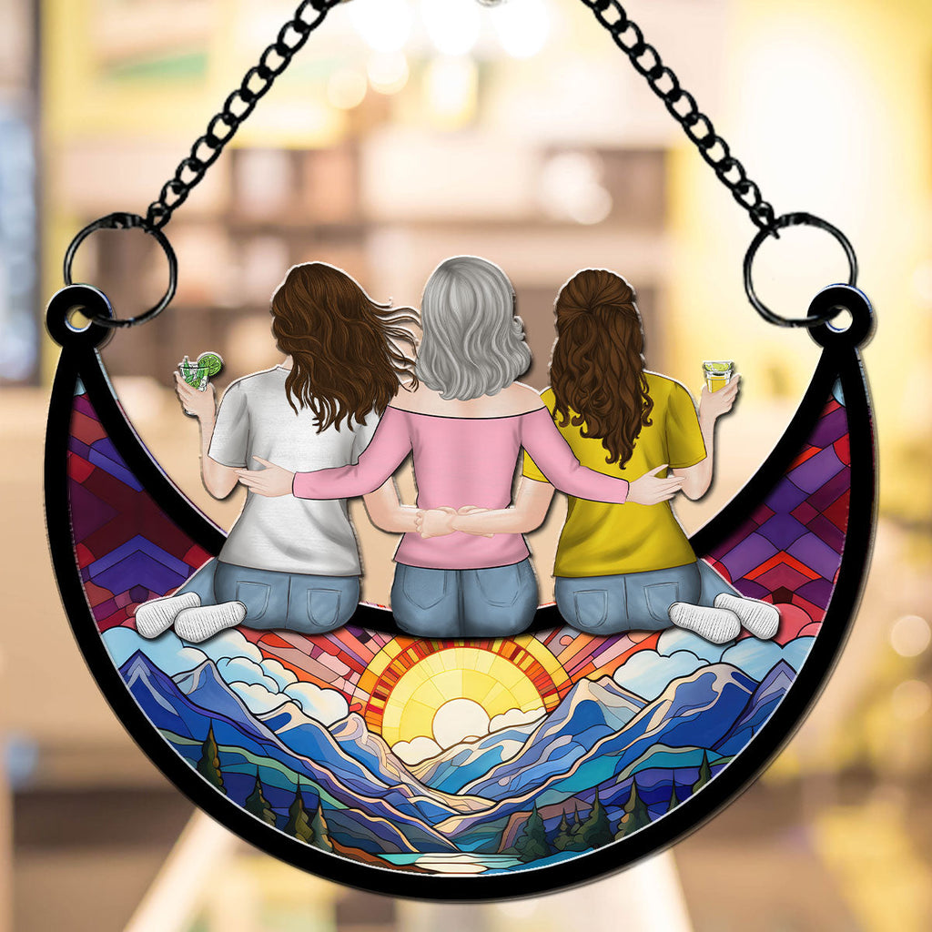 Custom Hanging Decor, Birthday Housewarming Gift • Motherhood Is The Greatest Thing - Personalized Suncatcher