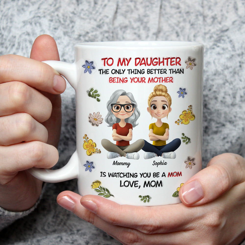 Custom Mother's Day Gift for Daughter • To My Daughter With Love - Personalized 3D Inflated Effect Mug