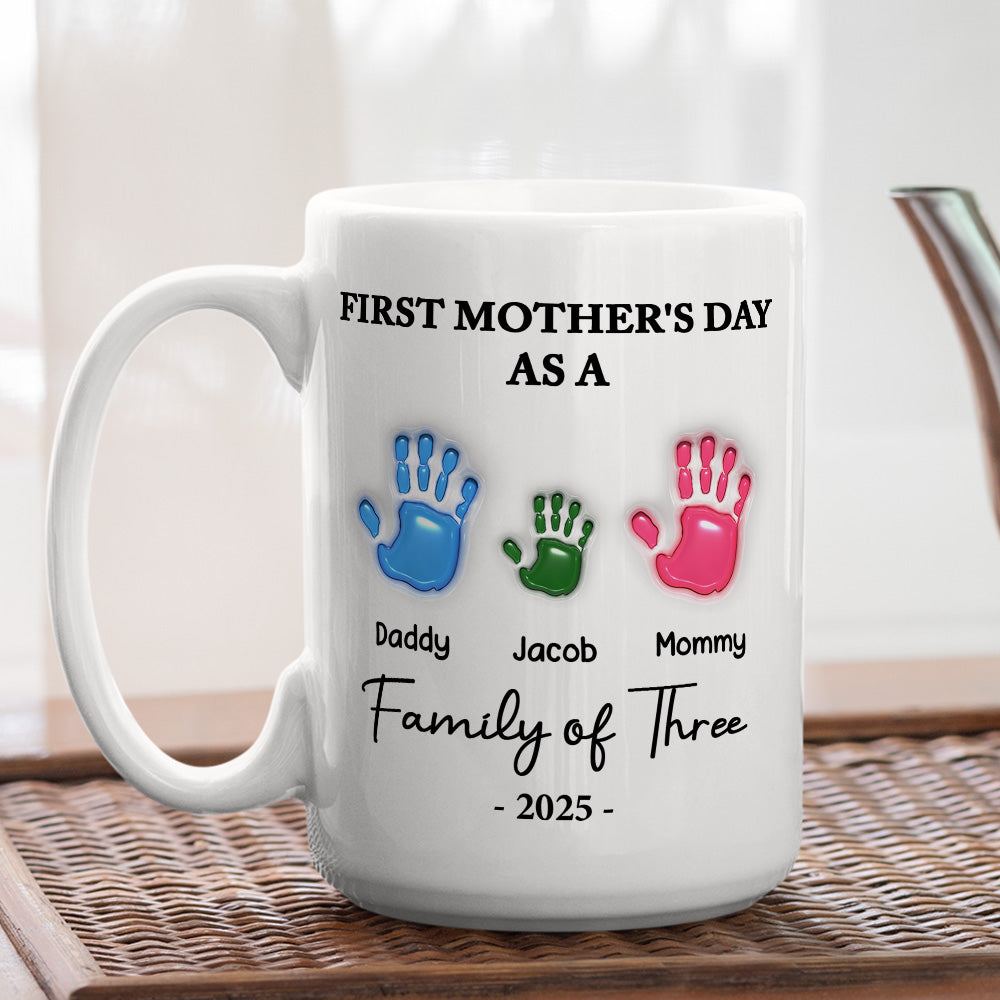 Custom Mother's Day Gift for Mom & Grandma • First Mother Day - Personalized 3D Inflated Effect Mug