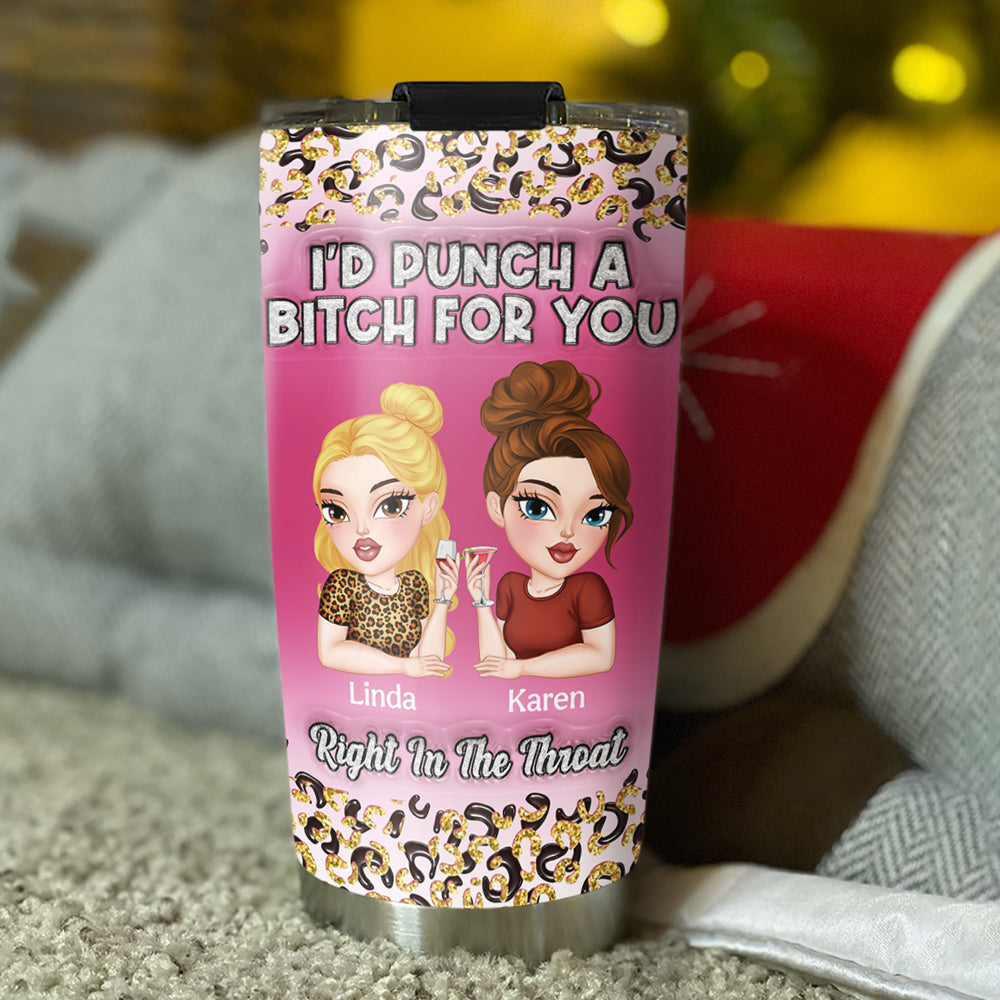 Custom Christmas Birthday Gifts For Best Friend • Punch For You - Personalized 3D Inflated Effect Tumbler