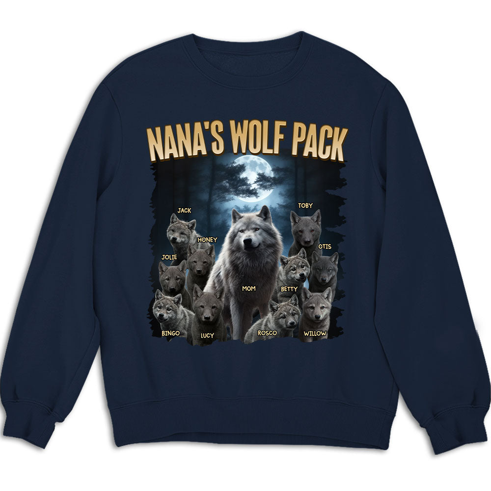 Custom Christmas & Birthday Gift for Mom, Grandma • Mama Wolf Pack - Personalized Shirt