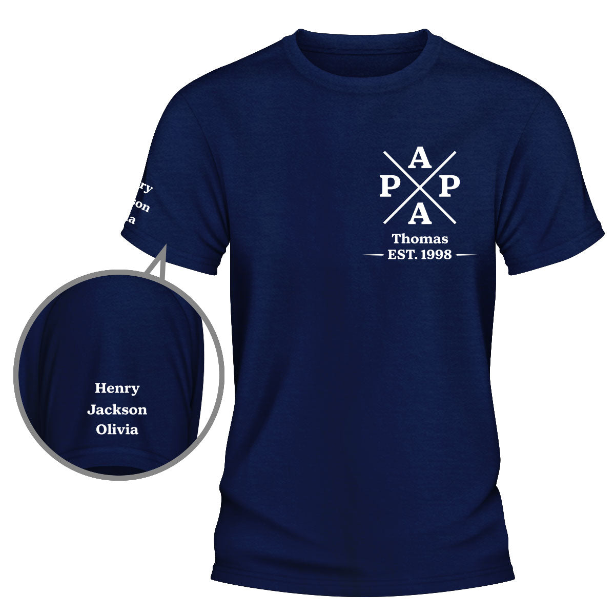 Custom Father's Day, Special Gift for Dad & Grandpa • Best Grandpa - Personalized Shirt With Design On Sleeve