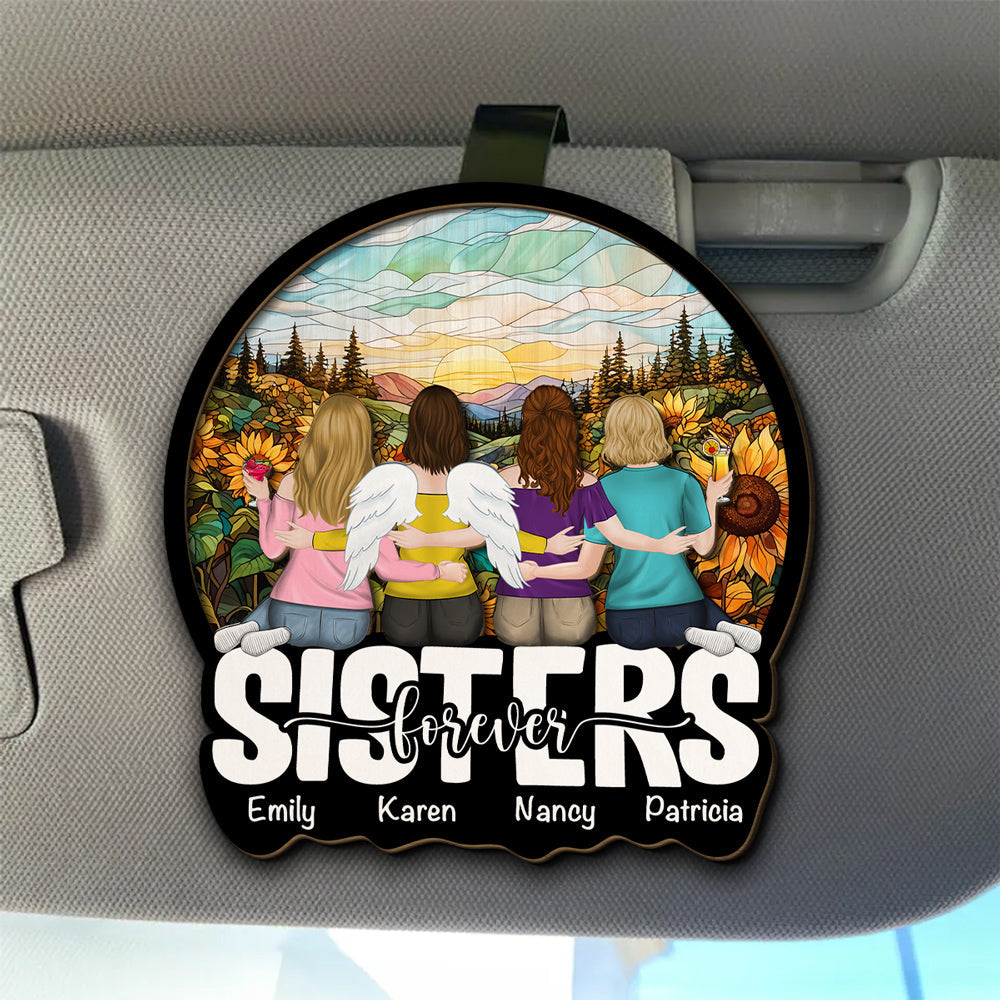 Sisters Beyond Time - Personalized Car Visor Clip