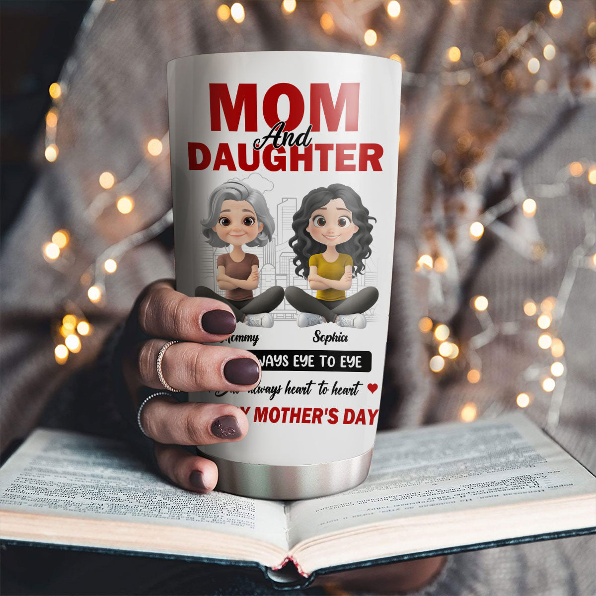Custom Mother's Day Birthday Gifts For Daughter • We May Disagree Love Stays Strong - Personalized Tumbler