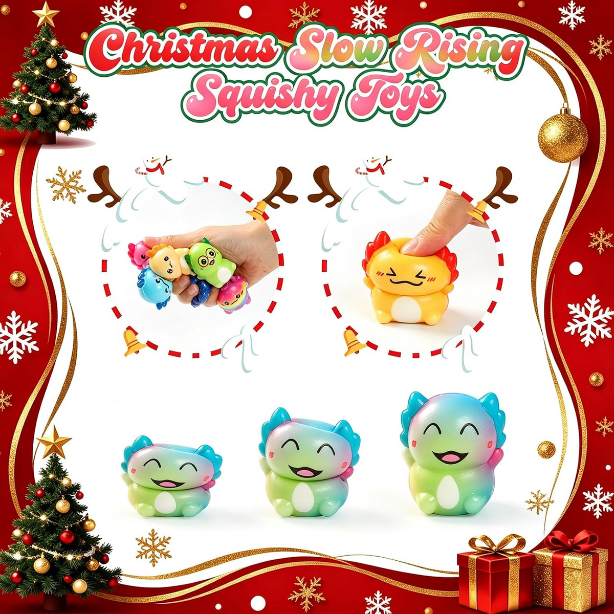 Axolotl Squishy Advent Calendar 2026, Christmas Gifts For Kids