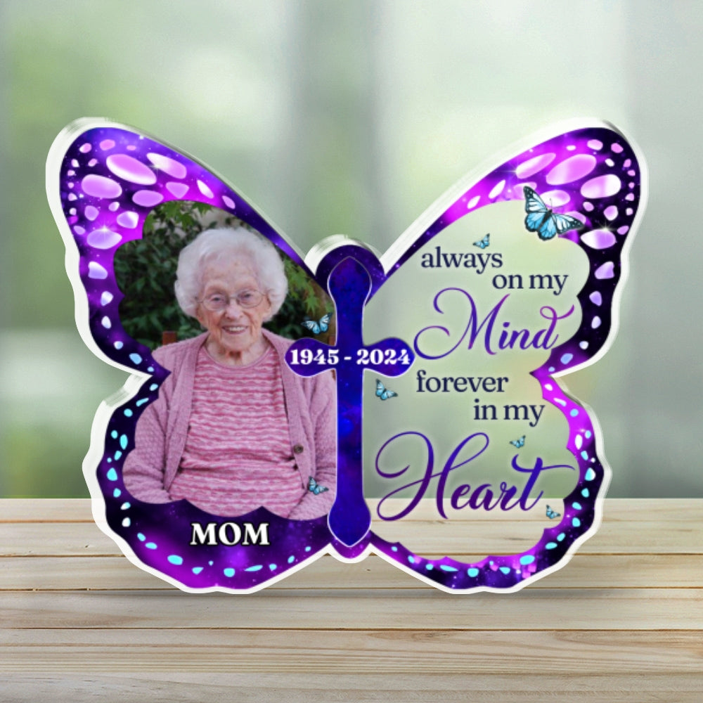 Custom Memorial Keepsake, Sympathy & Remembrance Gift • Always By My Side - Personalized Acrylic Plaque