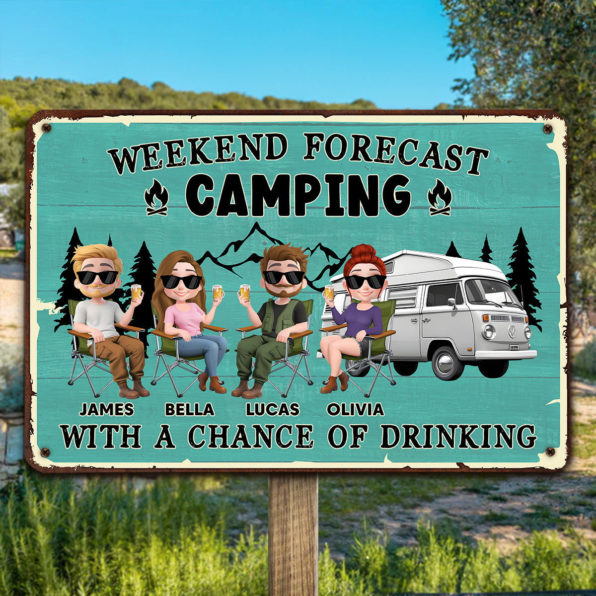 Custom Home & Wall Decor, Birthday & Christmas Gift • I Predict A Fun Weekend - Personalized Metal Signs