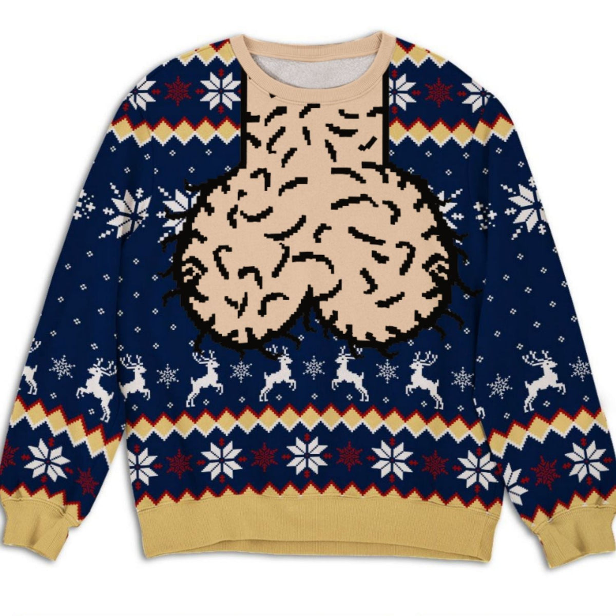 Custom Funny Ugly Sweatshirt, Couple Christmas Gift • Christmas Has Officially Gone Too Far - Personalized All-Over-Print Sweatshirt