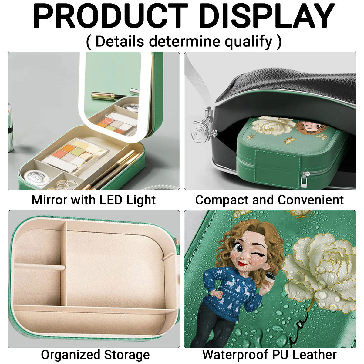 Bloom Within - Personalized Jewelry Box With LED Mirror