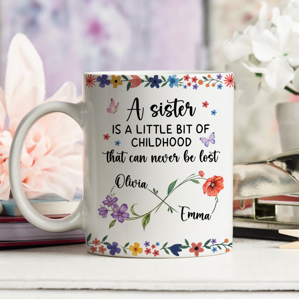 Custom Christmas & Birthday Gift For Sister • A Sister Is - Personalized Coffee Mug
