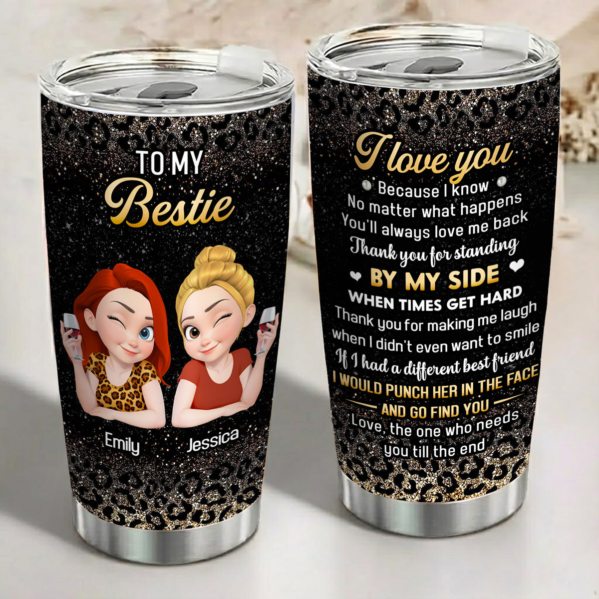 Custom Christmas Birthday Gifts For Best Friend • Bestie On Point - Personalized Tumbler