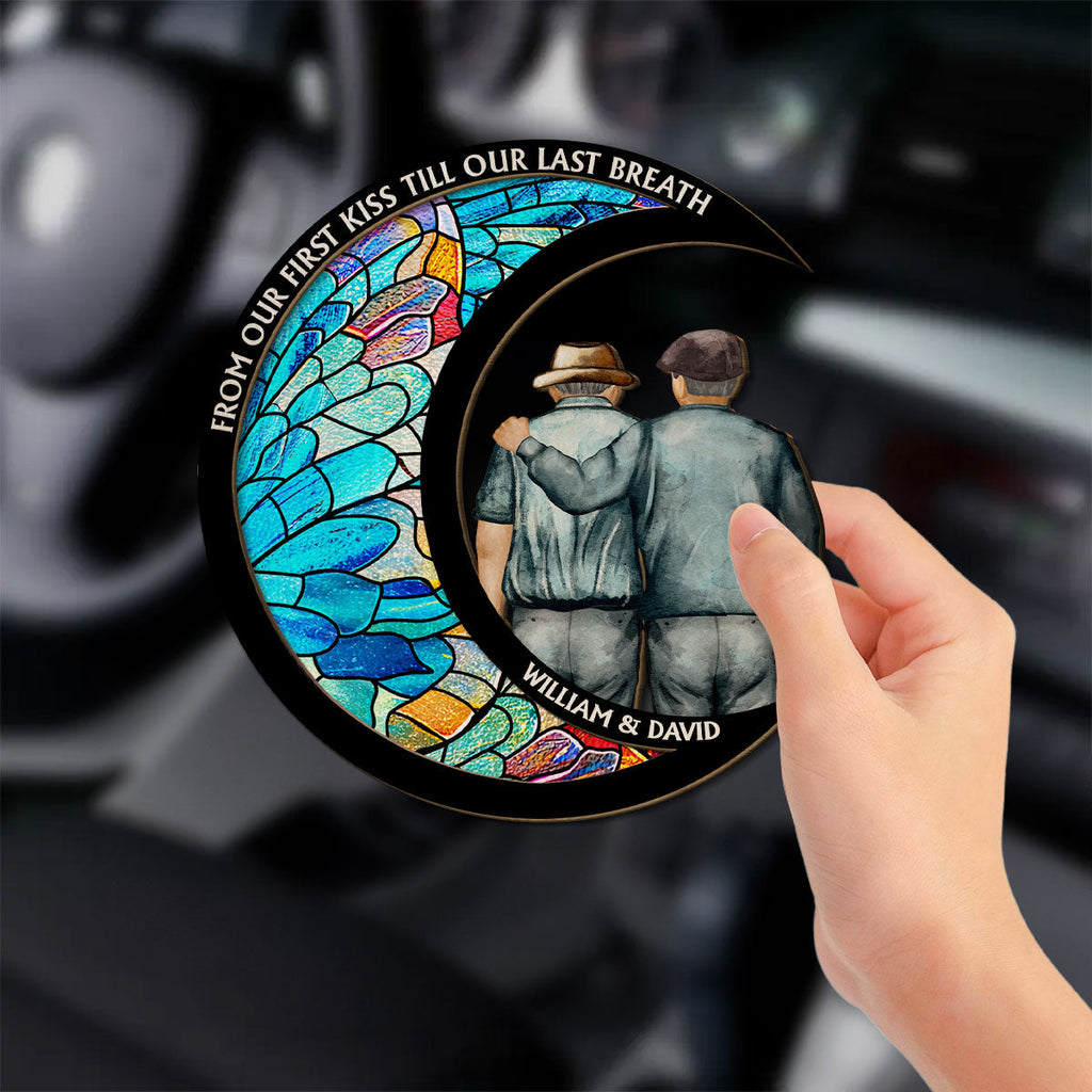 From Our First Kiss Till Our Last Breath - Personalized Car Visor Clip