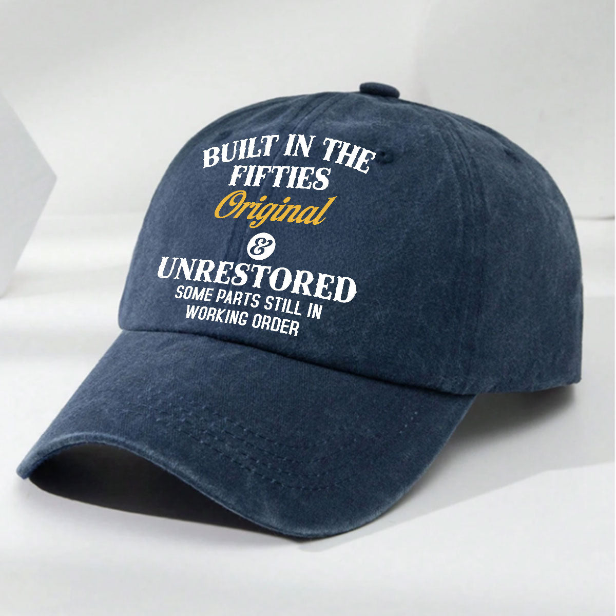 Original And Unrestored - Personalized Vintage Washed Denim Cap