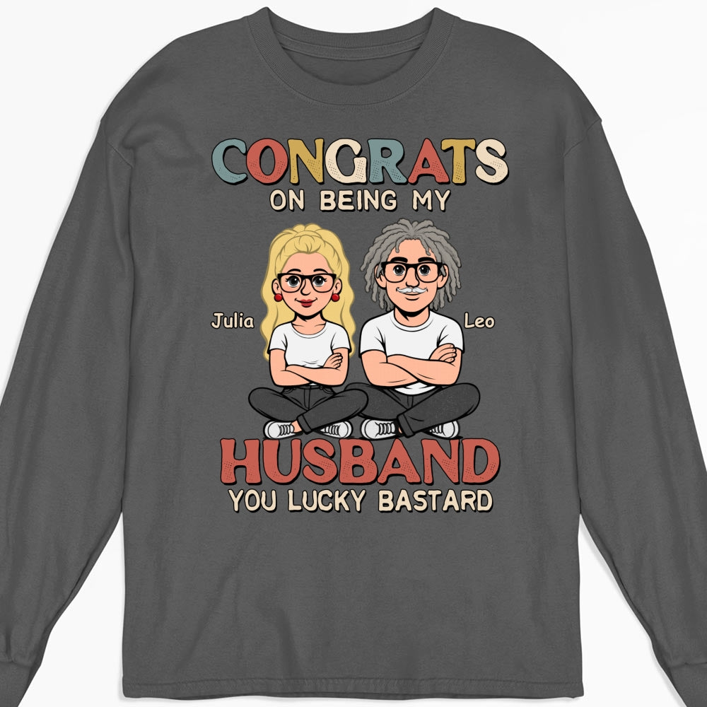 Custom Christmas Anniversary Keepsake Gifts For Husband • Being My Husband Retro - Personalized Shirt