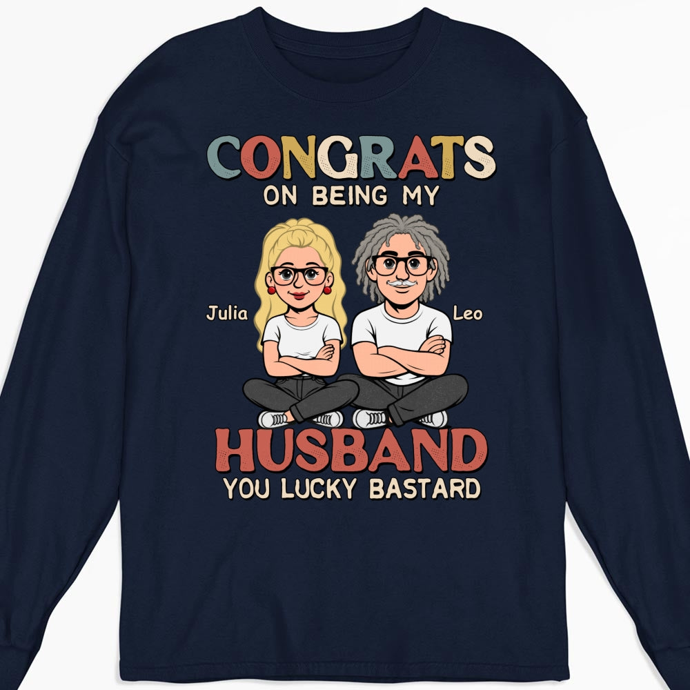 Custom Christmas Anniversary Keepsake Gifts For Husband • Being My Husband Retro - Personalized Shirt