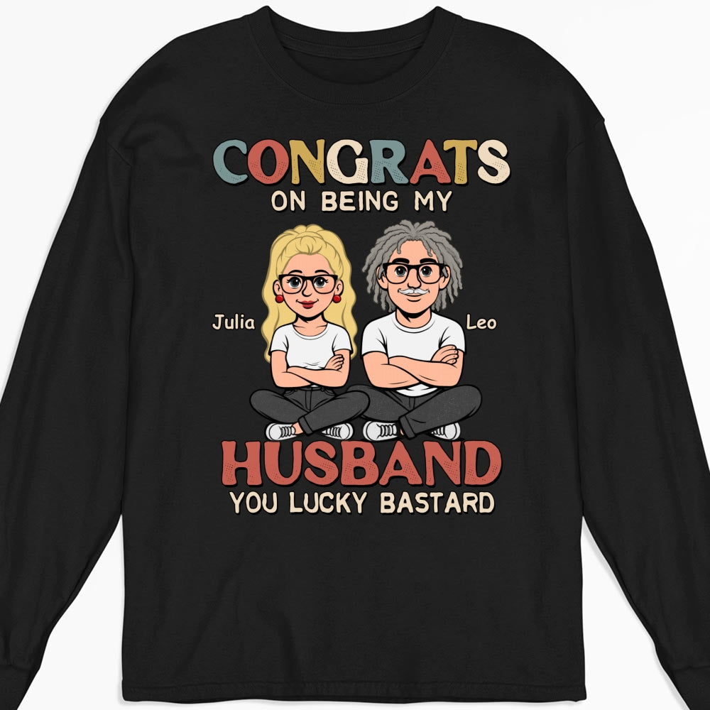 Custom Christmas Anniversary Keepsake Gifts For Husband • Being My Husband Retro - Personalized Shirt