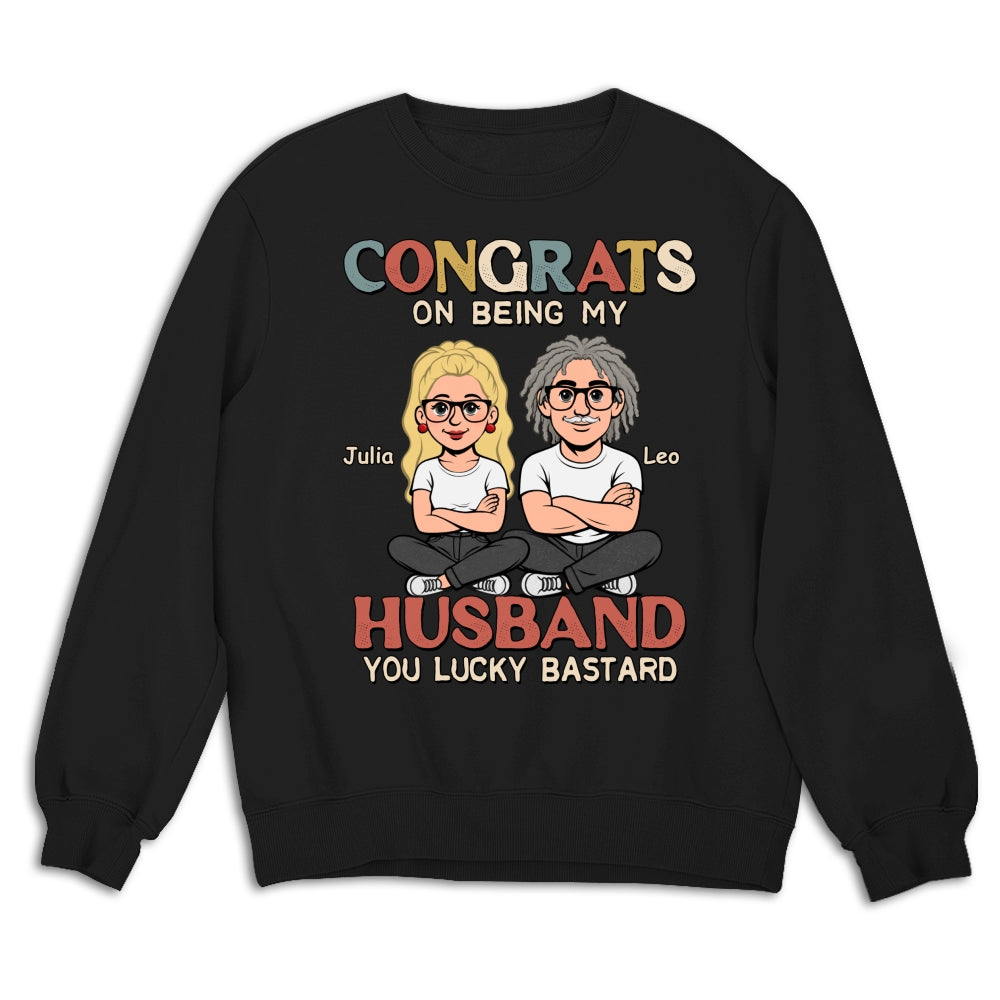 Custom Christmas Anniversary Keepsake Gifts For Husband • Being My Husband Retro - Personalized Shirt