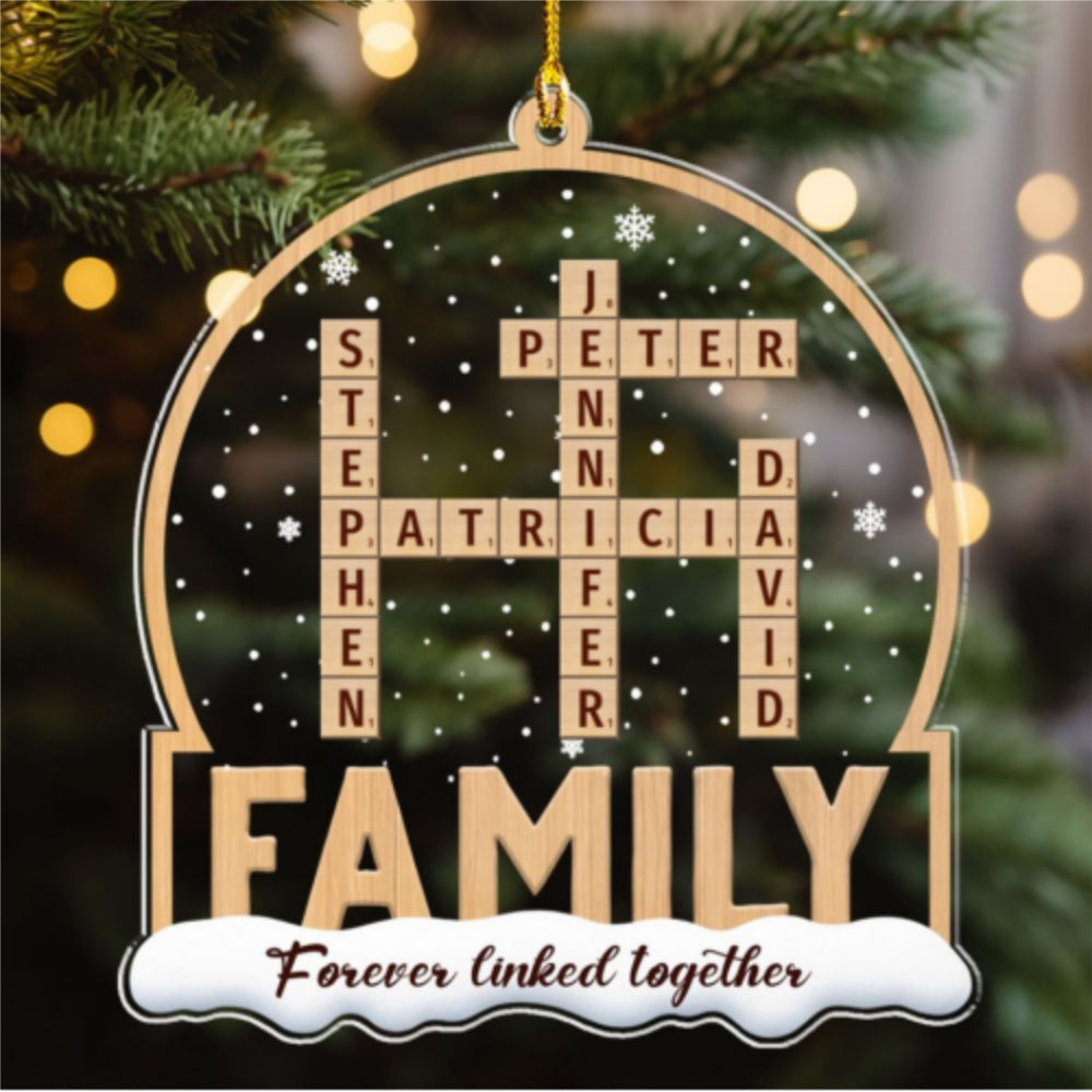 Custom Family Ornament, Christmas Gift for Family Members •  Together We Are Home - Personalized Acrylic Ornament