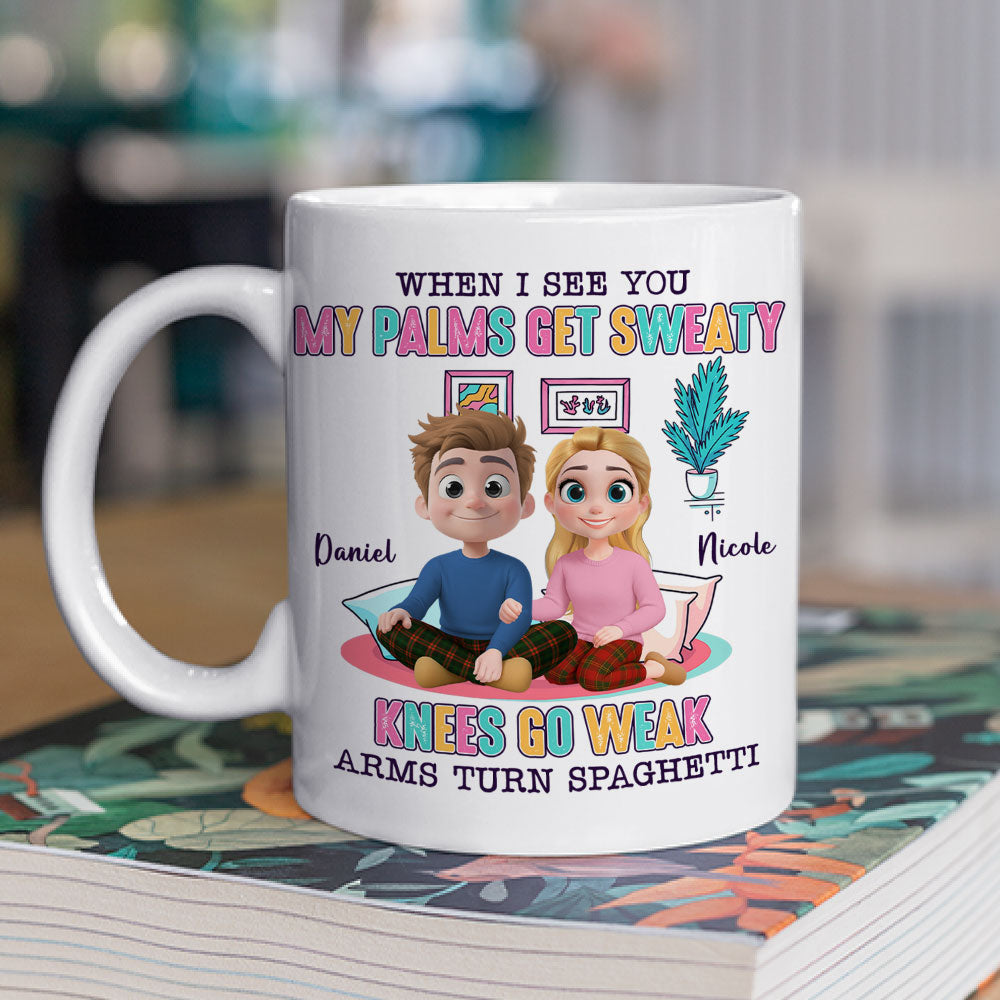 Custom Anniversary Keepsake Gifts For Couple • Love Turns Me Into Lasagna - Personalized Coffee Mug