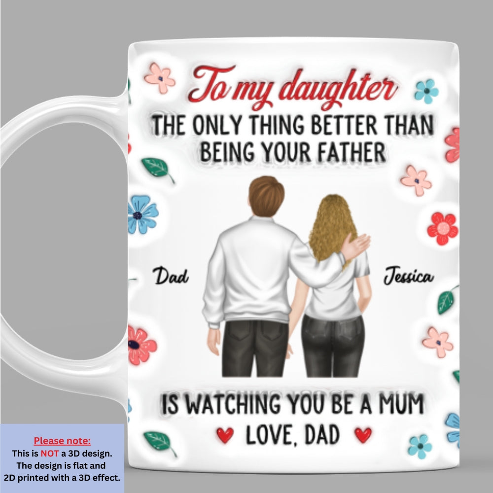 Custom Christmas & Birthday Gift for Daughter • You Are An Amazing Mum - Personalized 3D Inflated Effect Mug