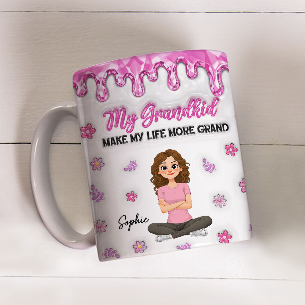 Custom Mother's Day Gift for Mom & Grandma • Lovely Grandkids And Grandma - Personalized 3D Inflated Effect Mug