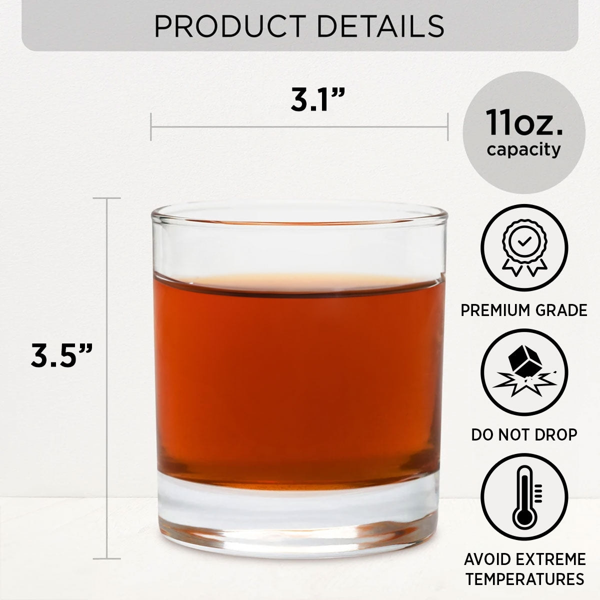 Watching You Being A Dad - Personalized Whiskey Glass