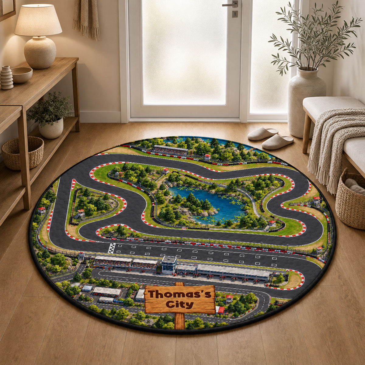 Car Racing Game - Personalized Quilted Mat