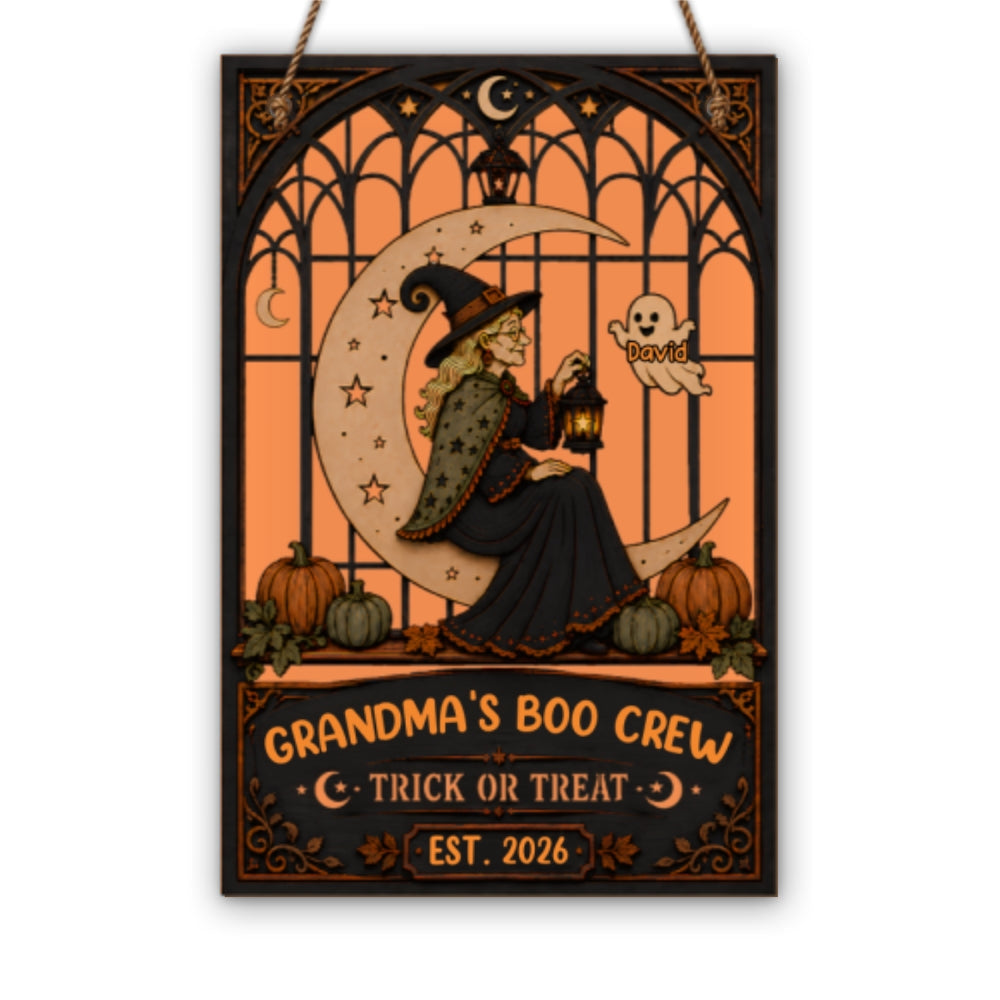 Boo Crew - Personalized Luminous 2-Layered Wood Sign