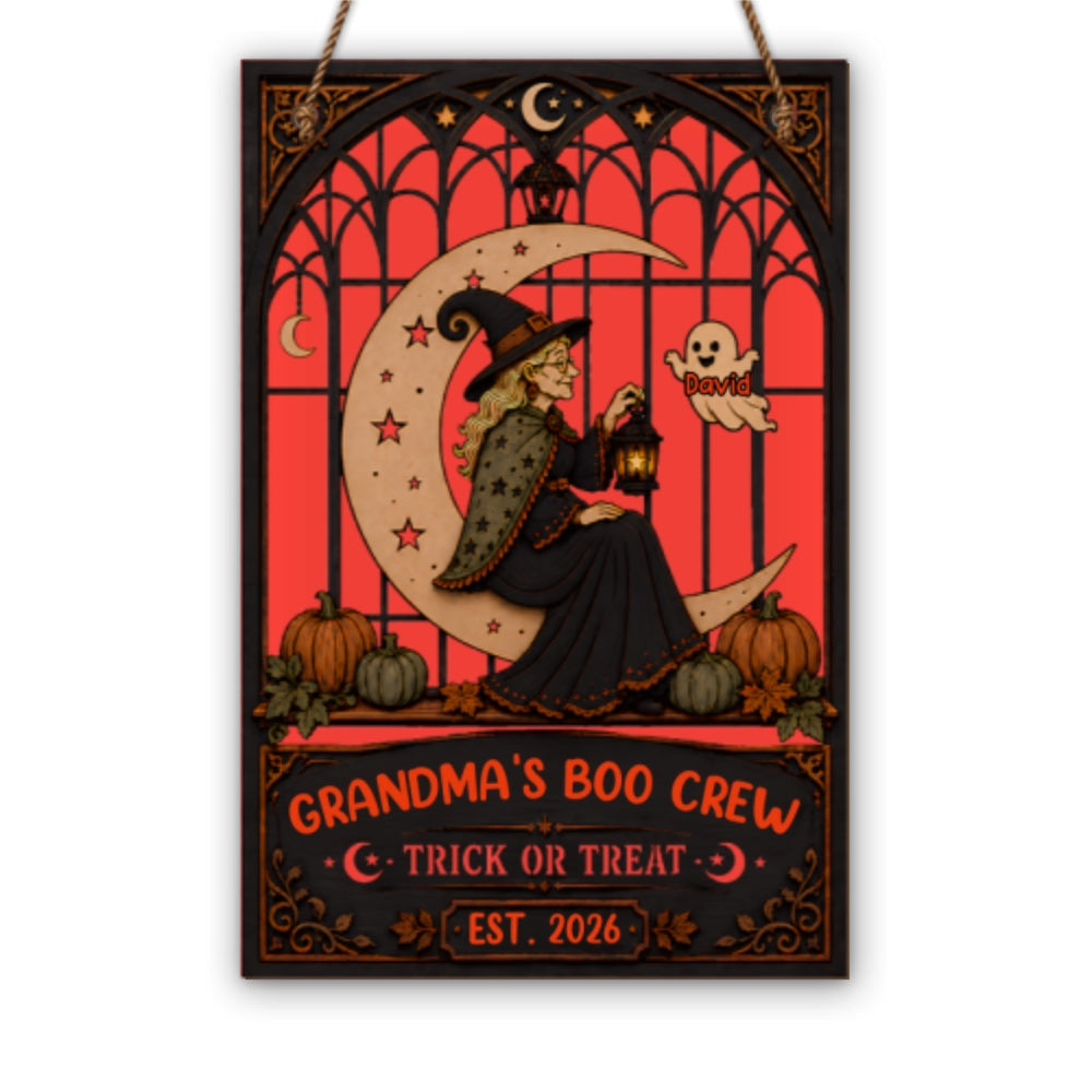 Boo Crew - Personalized Luminous 2-Layered Wood Sign