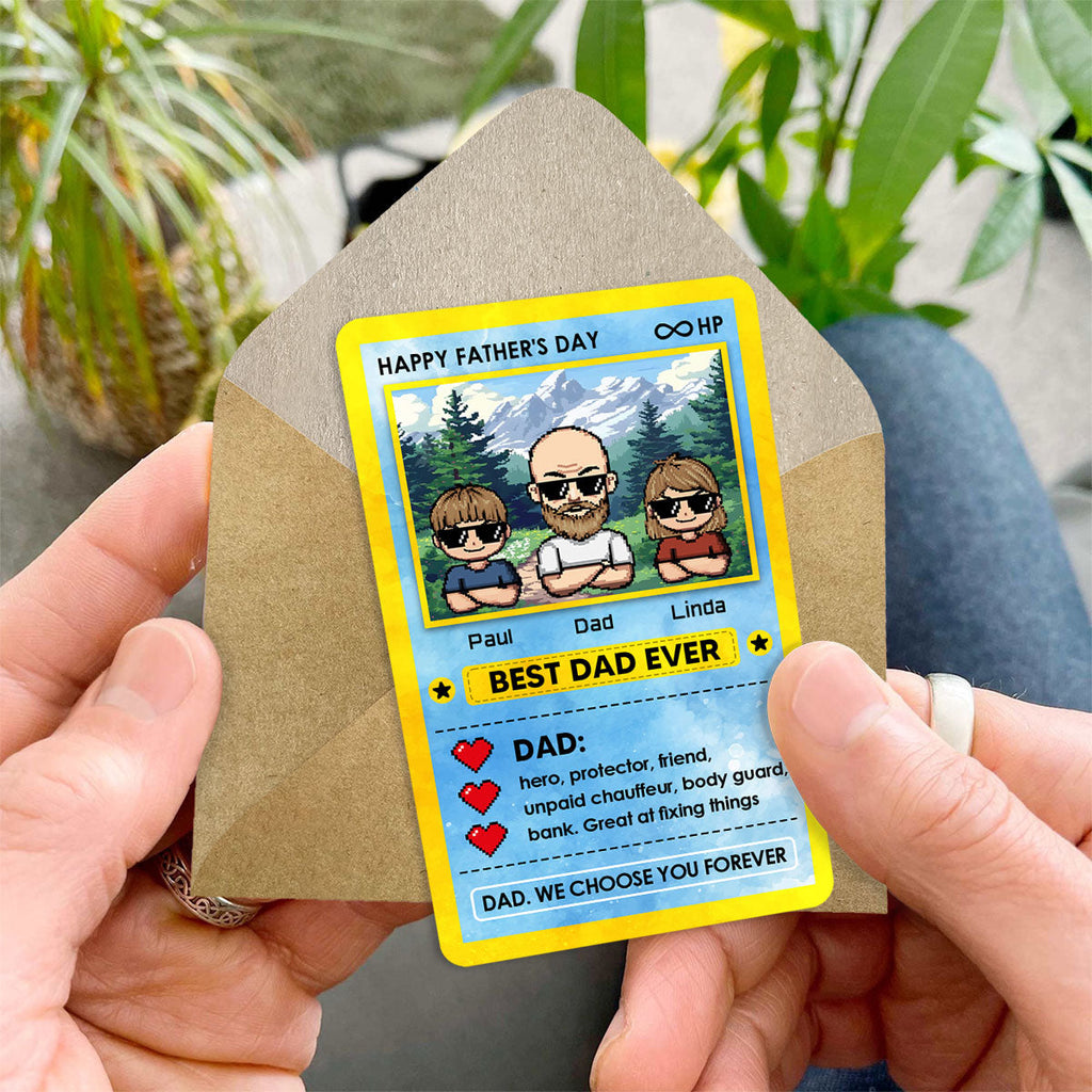 Best Dad Ever - Personalized Wallet Card