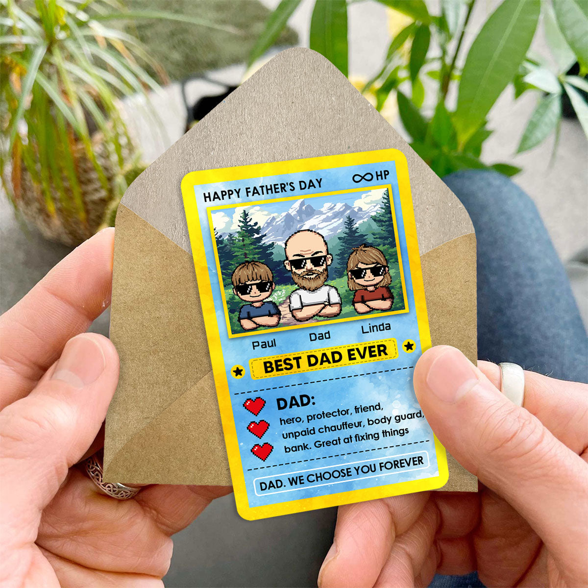 Best Dad Ever - Personalized Wallet Card