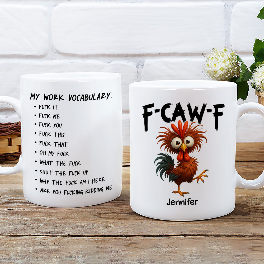 Custom Coworker, Christmas & Birthday Team Appreciation Gift • FCAWF Work Vocabulary - Personalized Coffee Mug