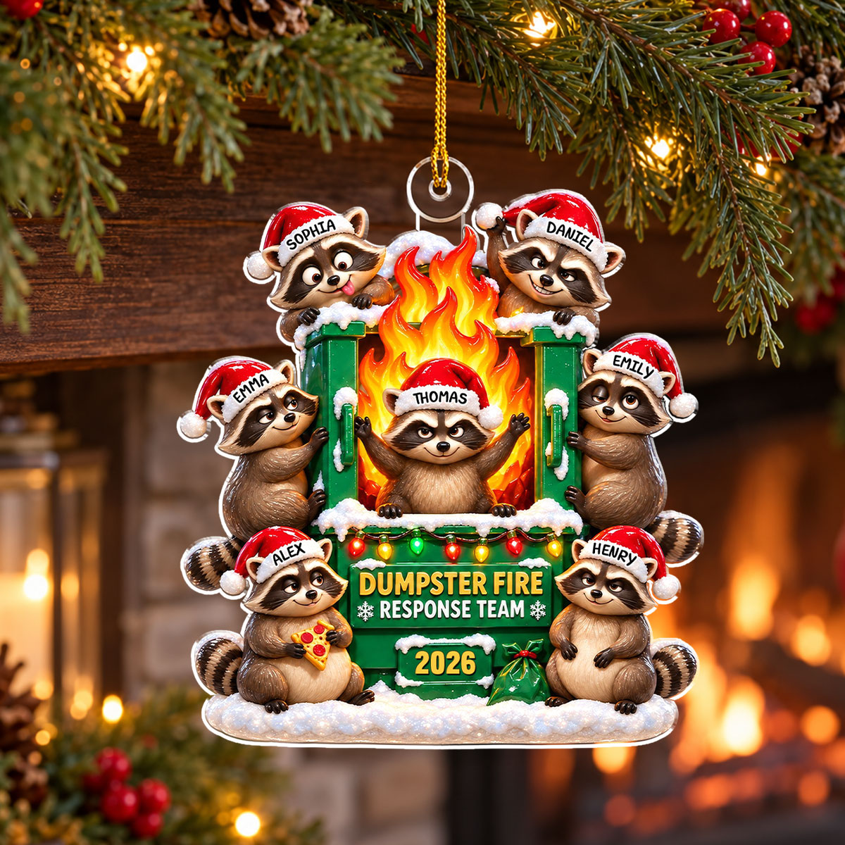 Custom Coworker Christmas Ornament, Team Appreciation Gift •  Office Chaos Response Team - Personalized Acrylic Ornament
