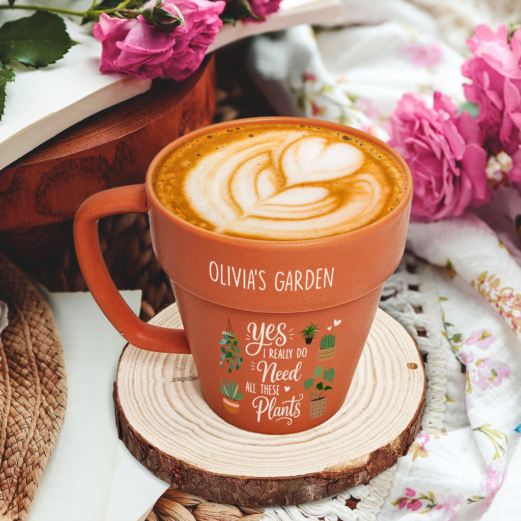 Custom Christmas & Birthday Keepsake Gift • Just One More Plant - Personalized Plant Pot Mug