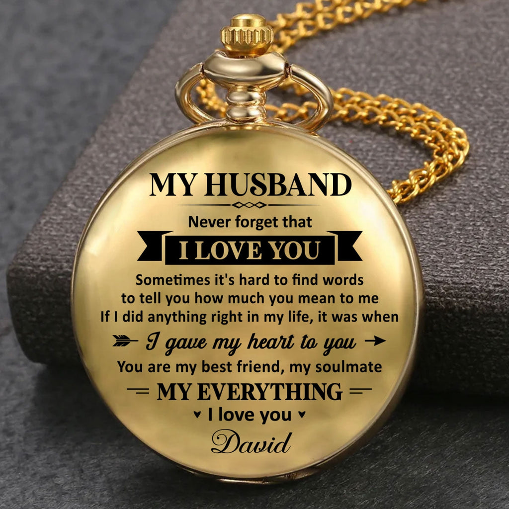 My Soulmate And My Everything - Personalized Pocket Watch