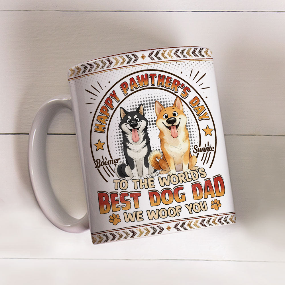 Custom Christmas & Birthday Keepsake Gift • Pawther Day With Dog Dad - Personalized Coffee Mug