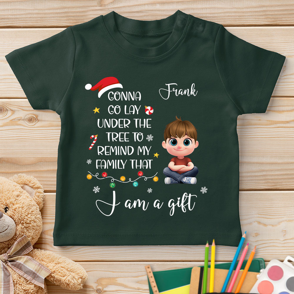 Custom Christmas Birthday Gifts For Children • I Am A Gift - Personalized Youth T-shirt
