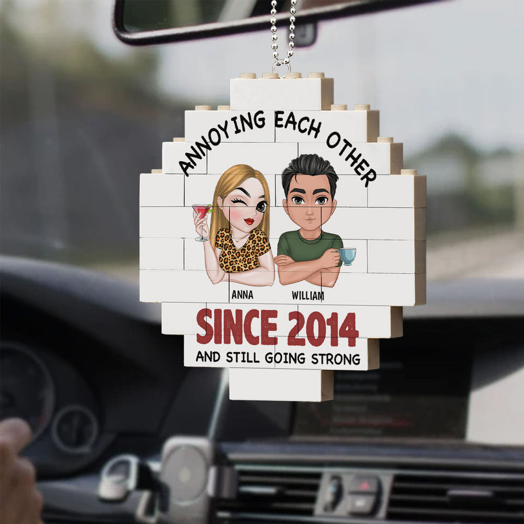 Annoying Each Other - Personalized Puzzle Car Ornament