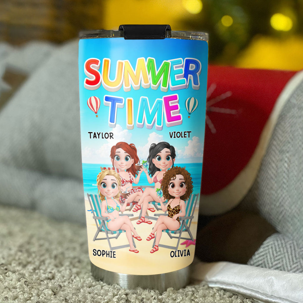 Custom Christmas Birthday Gifts For Best Friend • Besties Summer - Personalized Tumbler