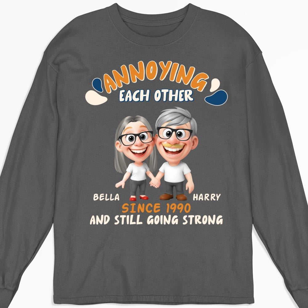 Custom Anniversary Keepsake Gifts For Couple • Caricature Love Couple - Personalized Shirt