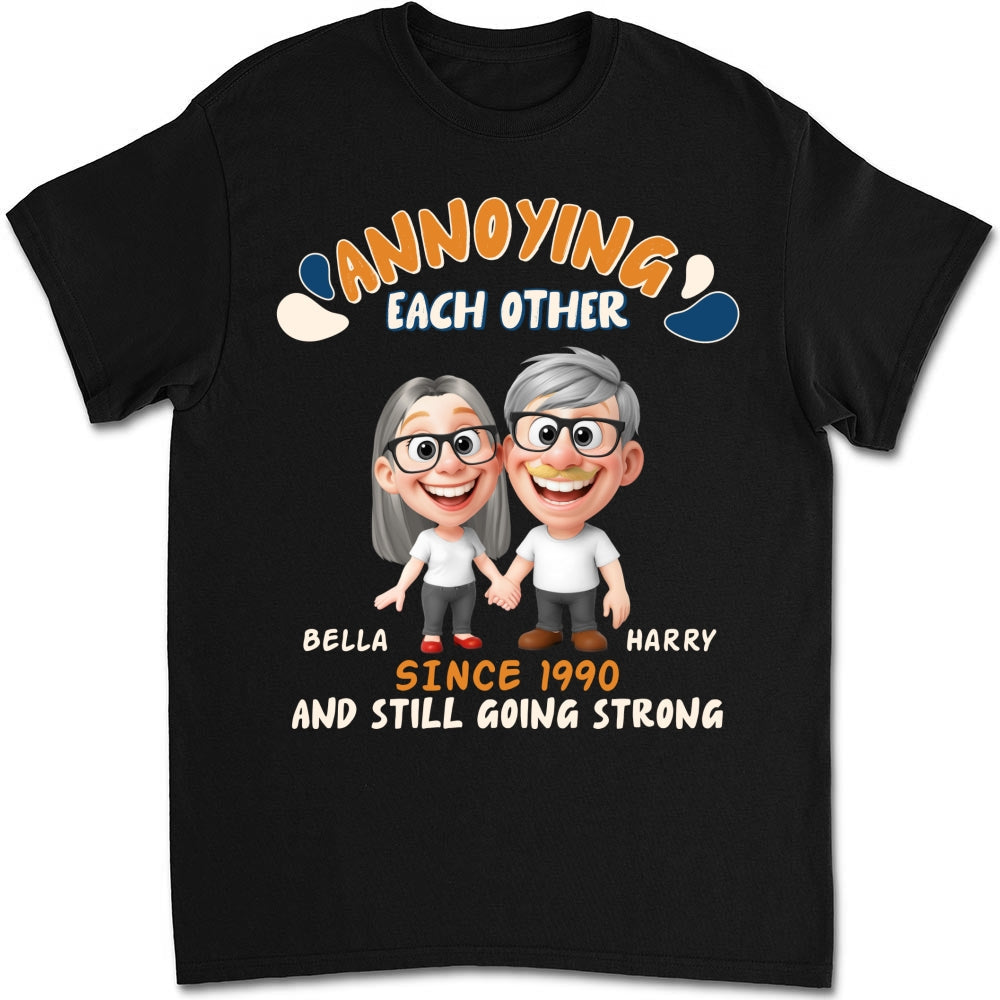 Custom Anniversary Keepsake Gifts For Couple • Caricature Love Couple - Personalized Shirt