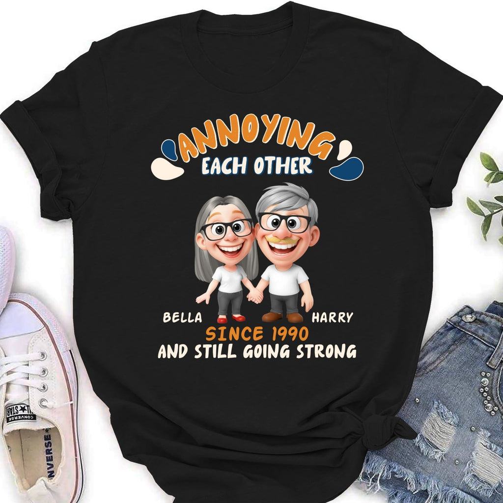 Custom Anniversary Keepsake Gifts For Couple • Caricature Love Couple - Personalized Shirt