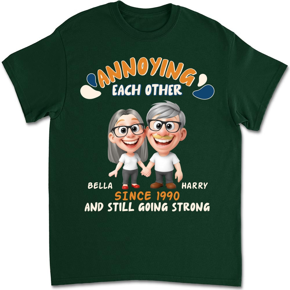 Custom Anniversary Keepsake Gifts For Couple • Caricature Love Couple - Personalized Shirt